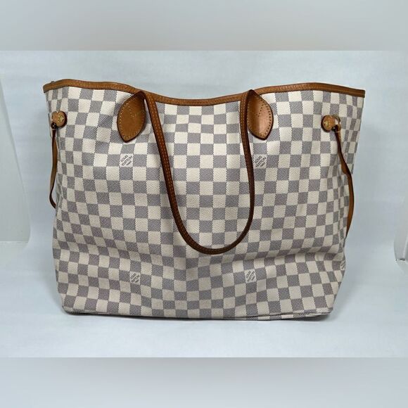 AUTHENTIC  Louis Vuitton Neverfull GM Damier Azur, No Pouch - Picture 1 of 14
